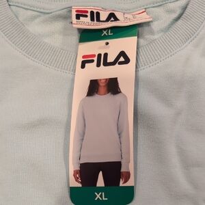 FILA Women's Sky Blue Crewneck Sweater